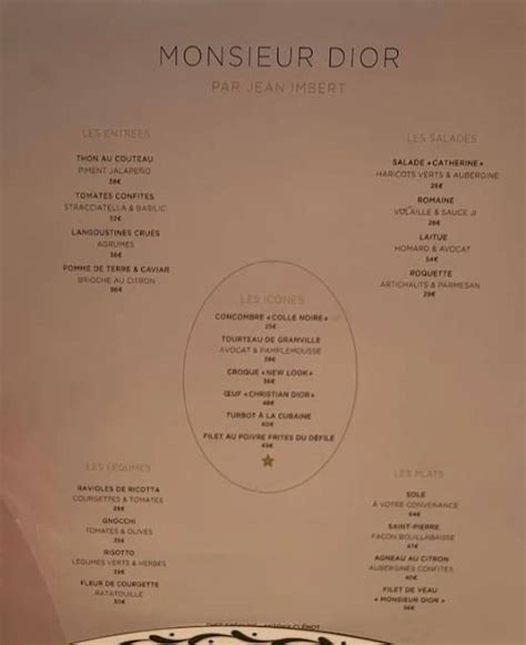 café dior paris reservations|Dior montaigne menu.